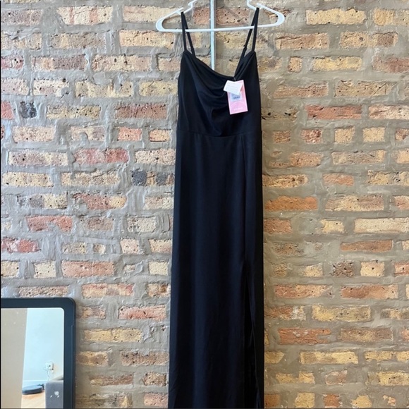 NWT Birdy Grey Black Ash Crepe Dress Size Large - Picture 1 of 4